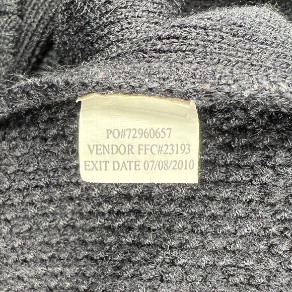 FedEx Sweater Stan Herman VF Imagewear Men's Size XL Black Vintage V-Neck - Picture 7 of 7